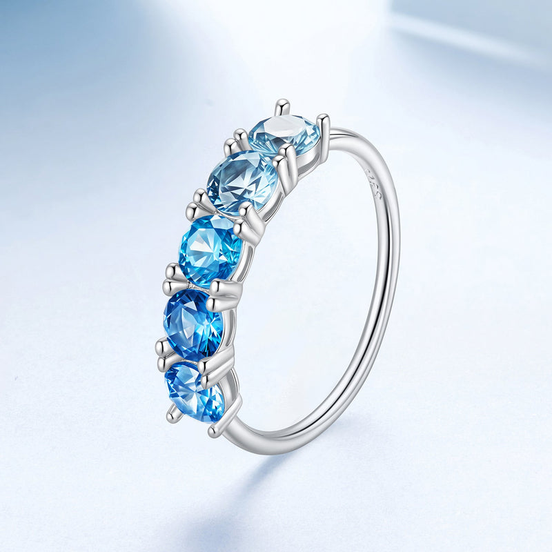 Bids.com 925 Sterling Silver Ring with White Gold Plating for Women, Size 6.0 Rings