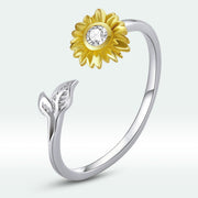Bids.com 925 Sterling Silver Ring with Pavé Setting CZ, 0.1cm Width, Flower Design for Women Rings