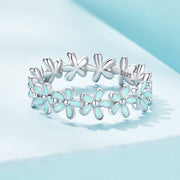 Bids.com 925 Sterling Silver Enamel Process Plated Platinum Ring Size 6 for Women Rings
