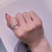 Bids.com S925 Sterling Silver Pavé Setting CZ Ring for Women Rings