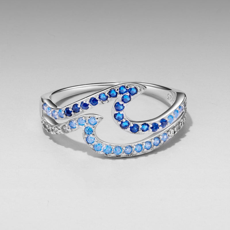 Bids.com 925 Sterling Silver Size 6.0 White Gold Plated CZ Ring for Women Rings
