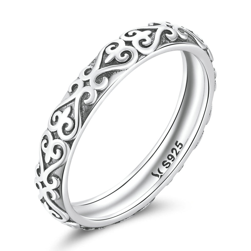 Bids.com 925 Oxidized Silver 0.3cm Ring Size 6.0 for Women Rings
