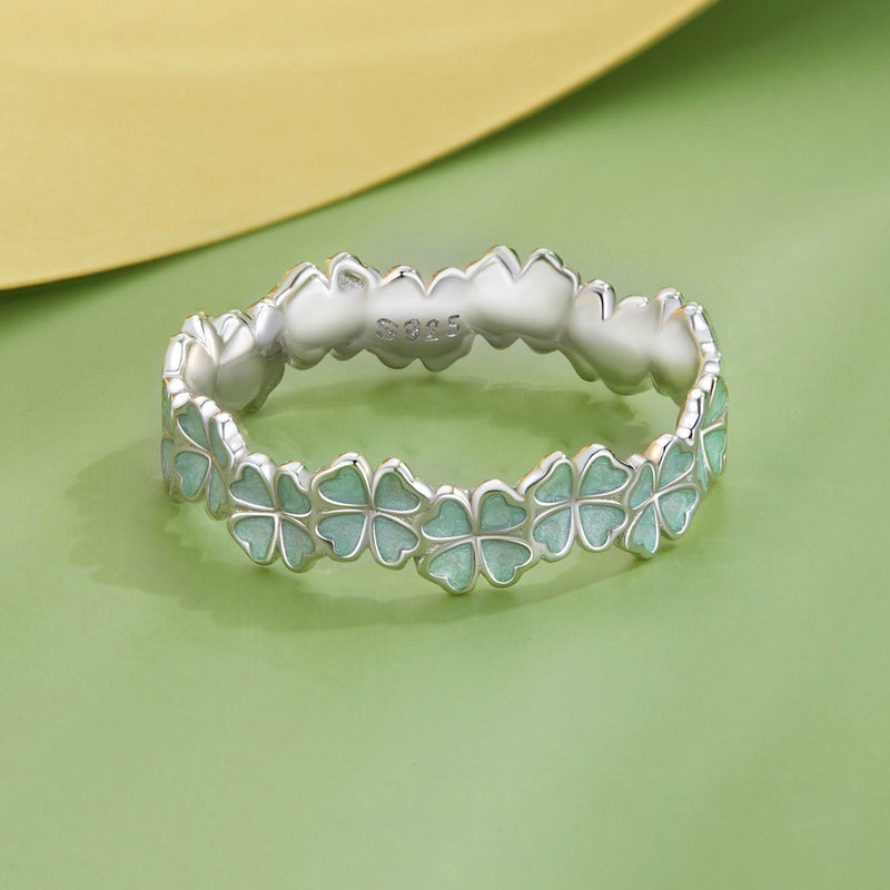 Bids.com 925 Sterling Silver Enamel and Platinum Plated Ring Size 6 for Women Rings