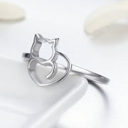 Bids.com 925 Sterling Silver Ring Size 5.0 with Platinum Plating for Women Rings