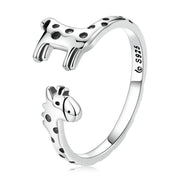 Bids.com 925 Sterling Silver Oxidized Giraffe Ring for Women Rings