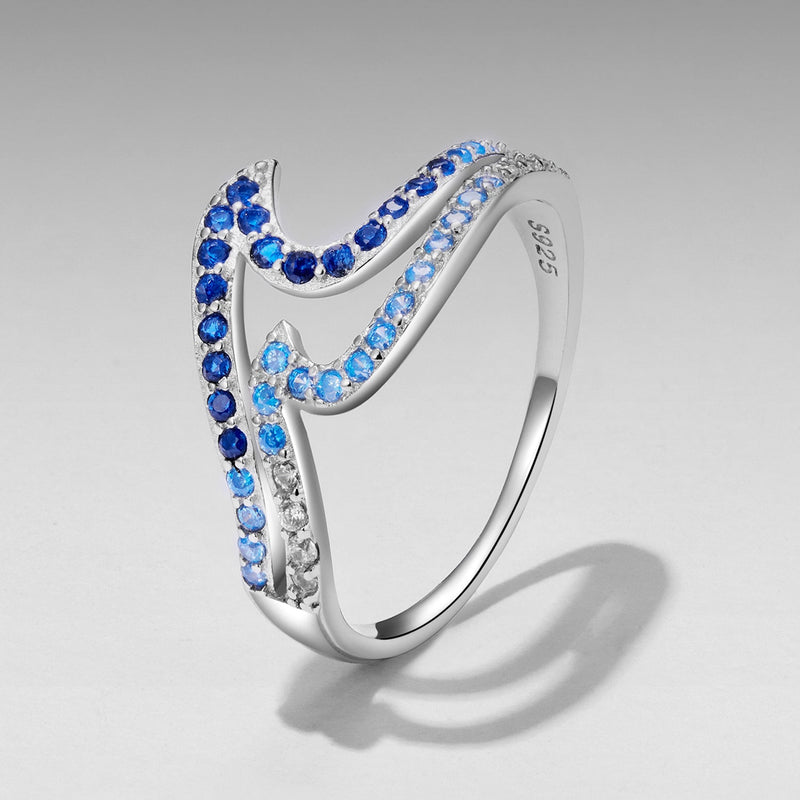 Bids.com 925 Sterling Silver Size 6.0 White Gold Plated CZ Ring for Women Rings
