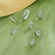 Bids.com 925 Sterling Silver Enamel and Platinum Plated Ring Size 6 for Women Rings