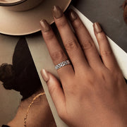 Bids.com 925 Sterling Silver and White Gold 0.5cm Ring Size 6.0 Rings