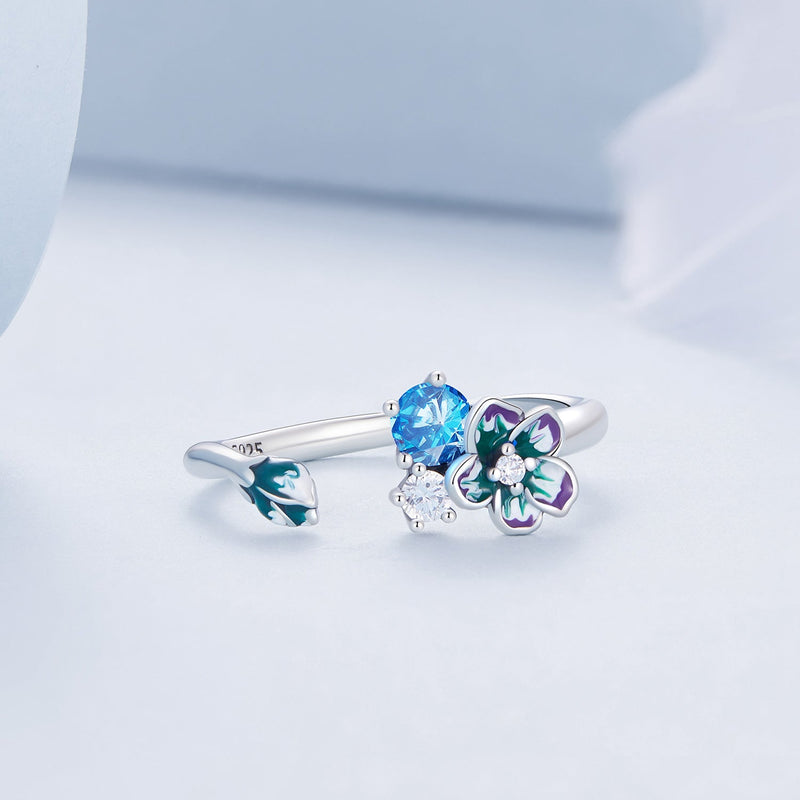 Bids.com 925 Sterling Silver Pendant with Enamel & CZ for Women Rings