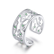 Bids.com S925 Sterling Silver Pavé Setting CZ Ring Rings
