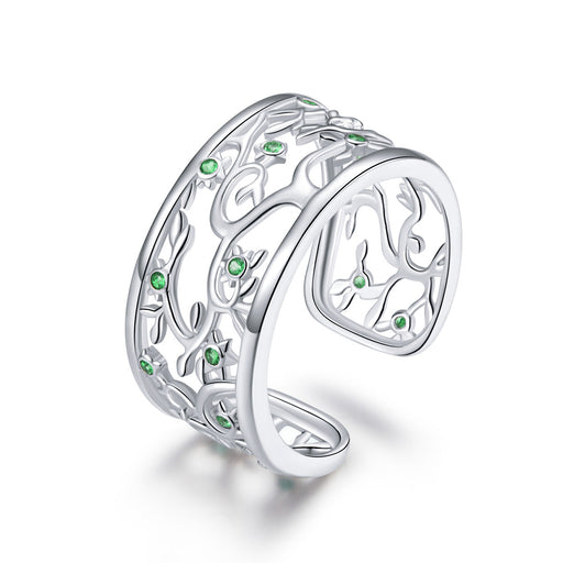 Bids.com S925 Sterling Silver Pavé Setting CZ Ring Rings