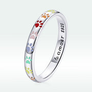 Bids.com 925 Sterling Silver Enamel Oxidized Silver Ring Size 6.0 Rings