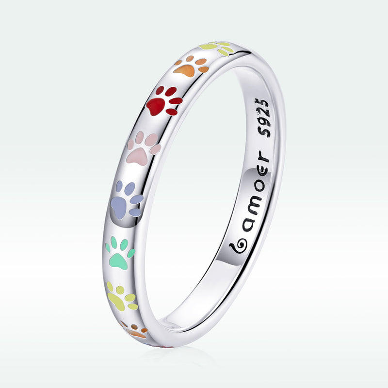 Bids.com 925 Sterling Silver Enamel Oxidized Silver Ring Size 6.0 Rings