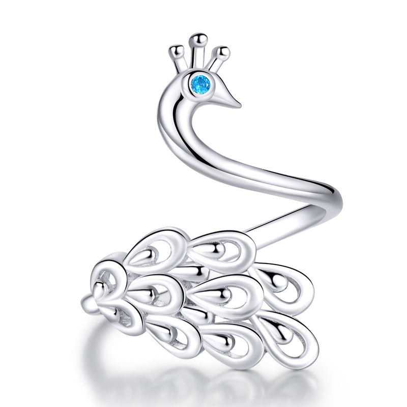 Bids.com 925 Sterling Silver Plated Platinum Pavé Setting CZ Ring for Women Rings