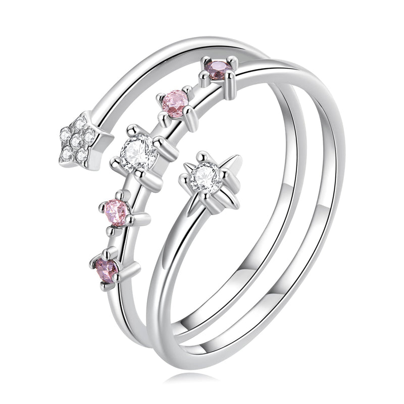 Bids.com 925 Sterling Silver CZ Pavé Ring Rings