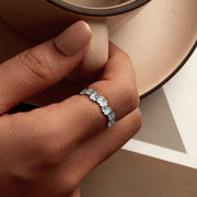 Bids.com 925 Sterling Silver Enamel and Platinum Plated Ring Size 6 for Women Rings