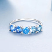 Bids.com 925 Sterling Silver Ring with White Gold Plating for Women, Size 6.0 Rings