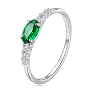 Bids.com 925 Sterling Silver & Platinum Plated 0.1cm CZ Ring for Women - Size 6.0 Rings