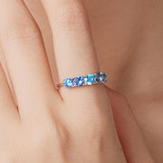 Bids.com 925 Sterling Silver Ring with White Gold Plating for Women, Size 6.0 Rings