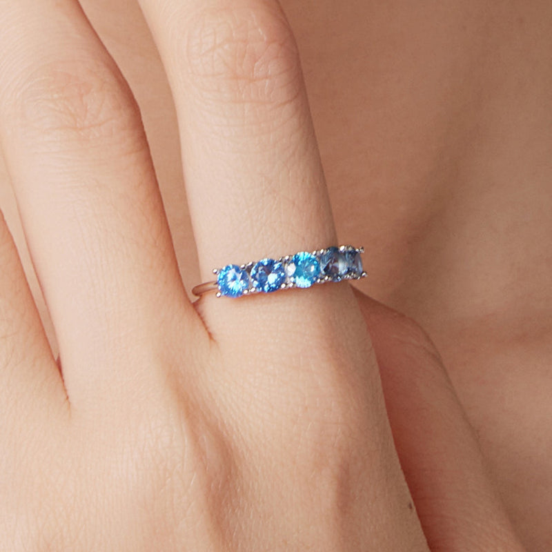 Bids.com 925 Sterling Silver Ring with White Gold Plating for Women, Size 6.0 Rings