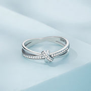Bids.com S925 Sterling Silver Oxidized Pavé Setting CZ Ring Size 6 for Women Rings