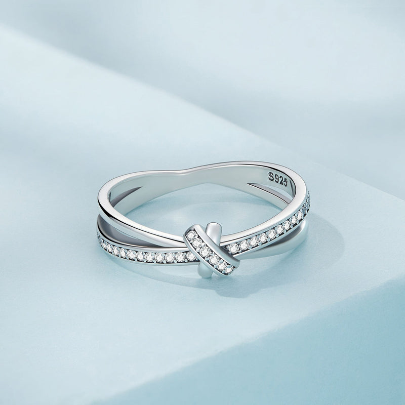 Bids.com S925 Sterling Silver Oxidized Pavé Setting CZ Ring Size 6 for Women Rings