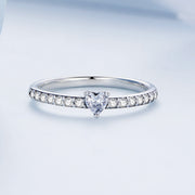 Bids.com 925 Sterling Silver Oxidized Ring with Pavé Setting CZ, Size 6 for Women Rings