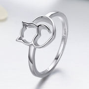 Bids.com 925 Sterling Silver Ring Size 5.0 with Platinum Plating for Women Rings