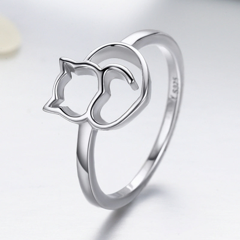 Bids.com 925 Sterling Silver Ring Size 5.0 with Platinum Plating for Women Rings