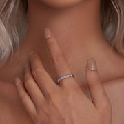 Bids.com S925 Sterling Silver 4mm Plated Platinum Ring for Women Size 6.0 Rings