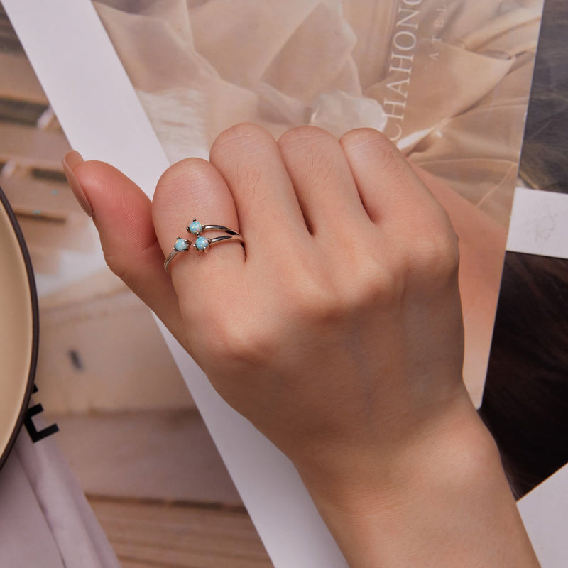 Bids.com 925 Sterling Silver Translucent Opal Ring for Women Rings