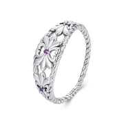 Bids.com 925 Sterling Silver Oxidized 1.3mm Pavé Set CZ Ring Size 6.0 for Women Rings