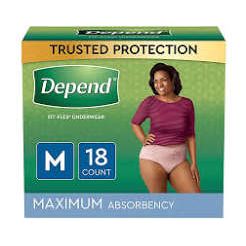 Pasteur Pharmacy Depend Underwear Max Ab Med Women 2x18ct Incontinence Aids Sea Green
