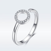 Bids.com 925 Sterling Silver Ring with Pavé Set CZ Rings