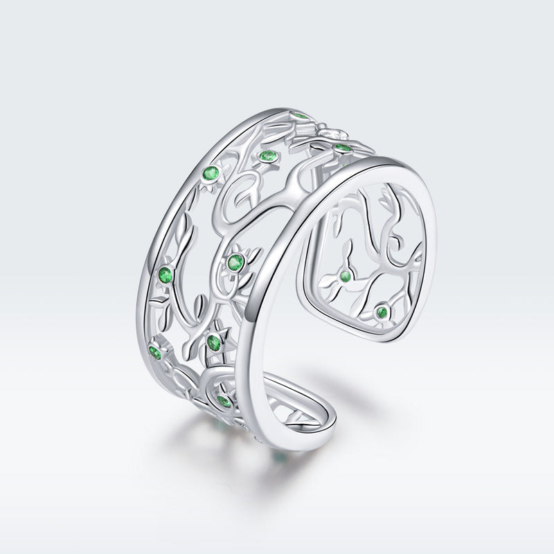 Bids.com S925 Sterling Silver Pavé Setting CZ Ring Rings