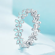 Bids.com 925 Sterling Silver Enamel Process Plated Platinum Ring Size 6 for Women Rings