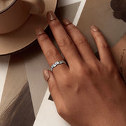 Bids.com 925 Sterling Silver Enamel and Platinum Plated Ring Size 6 for Women Rings