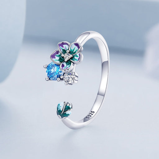 Bids.com 925 Sterling Silver Pendant with Enamel & CZ for Women Rings