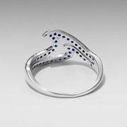 Bids.com 925 Sterling Silver Size 6.0 White Gold Plated CZ Ring for Women Rings