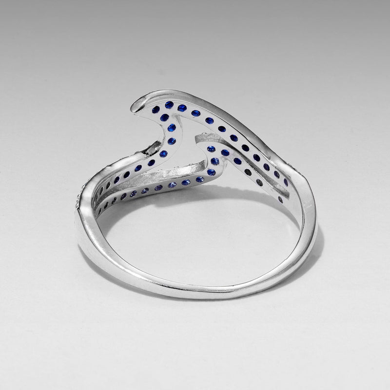 Bids.com 925 Sterling Silver Size 6.0 White Gold Plated CZ Ring for Women Rings