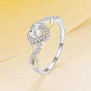 Bids.com 925 Sterling Silver & Plated White Gold 1.7mm CZ Ring Size 7.0 for Women Rings
