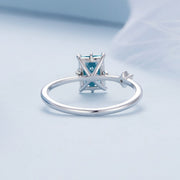 Bids.com 925 Sterling Silver 1.40mm Width CZ & Glass Ring Size 6 for Women Rings
