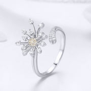 Bids.com 925 Sterling Silver Ring with Plated Platinum and Pavé Setting CZ Rings