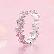 Bids.com 925 Sterling Silver Enamel Platinum Plated Ring Size 6 for Women Rings