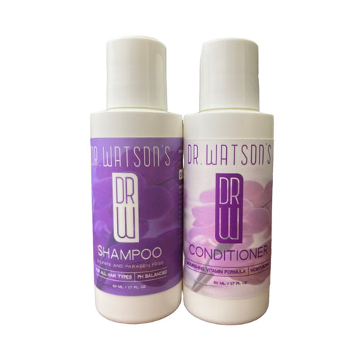 Dr. Watson's Hair & Skin Care Dr. Watson's | Essential Shampoo & Conditioner Sample Pack | Sweet Pea | 2 Oz Each Shampoo and Conditioner