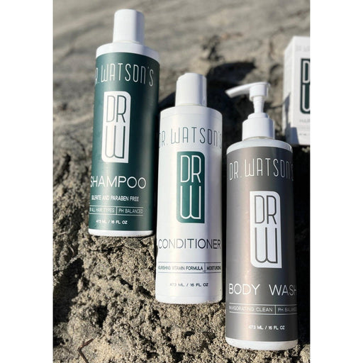 Dr. Watson's Hair & Skin Care Dr. Watson's Hair Care | Trio of Shampoo & Conditioner & Body Wash | 16 Oz Each Shampoo and Conditioner