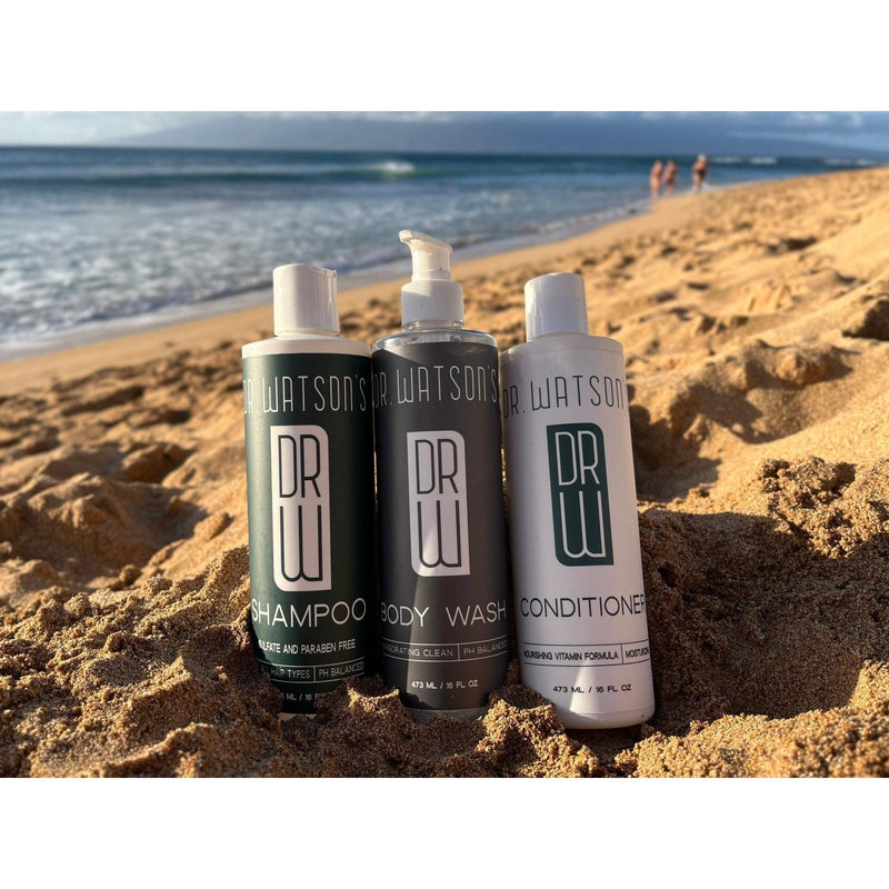 Dr. Watson's Hair & Skin Care Dr. Watson's Hair Care | Trio of Shampoo & Conditioner & Body Wash | 16 Oz Each Shampoo and Conditioner