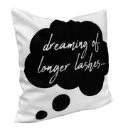 GladGirl Throw Pillow Cover - Dreaming of Longer Lashes 18" x 18" Marketing