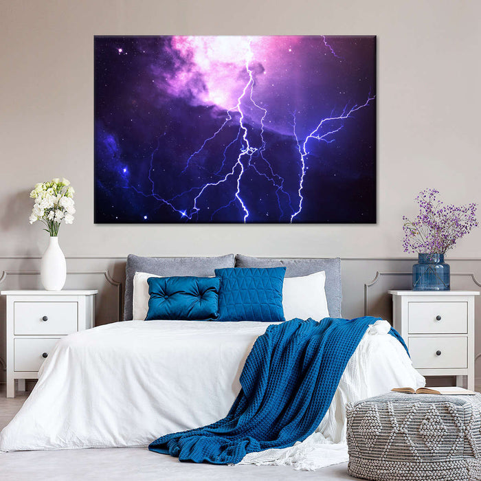 Cosmic Lightning Wall Art