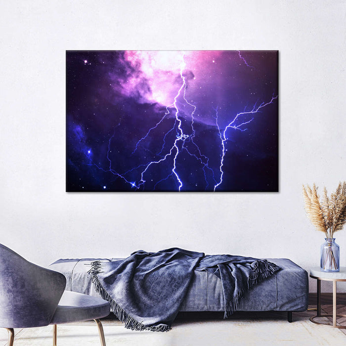 Cosmic Lightning Wall Art